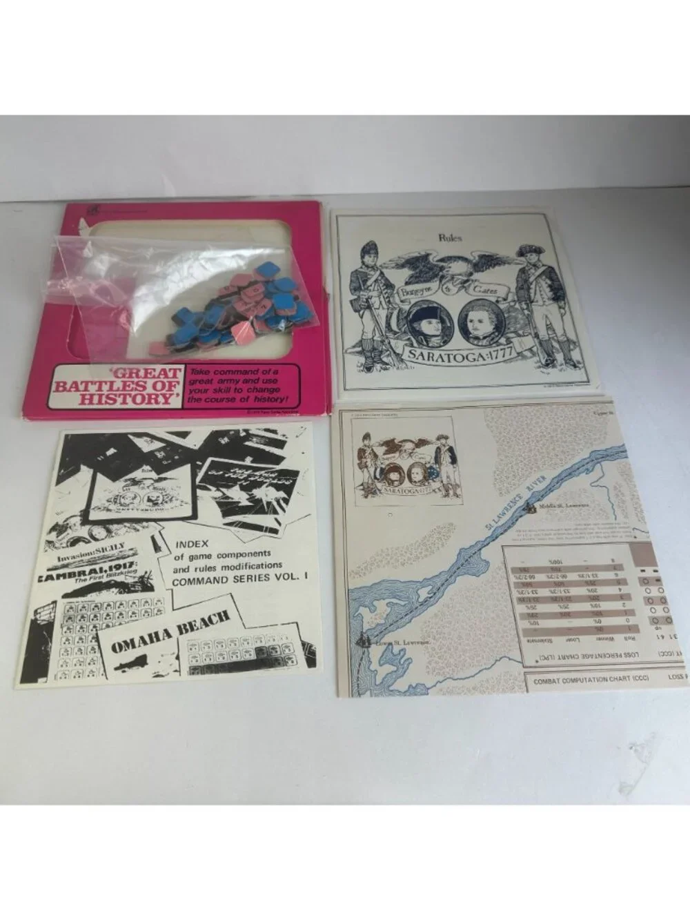 Lot Of 5 SPI Wargame Folios Hooker & Lee Fredericksburg Antietam Etc